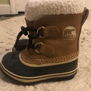 Sorel Kids' Brown and Black Snow Boots